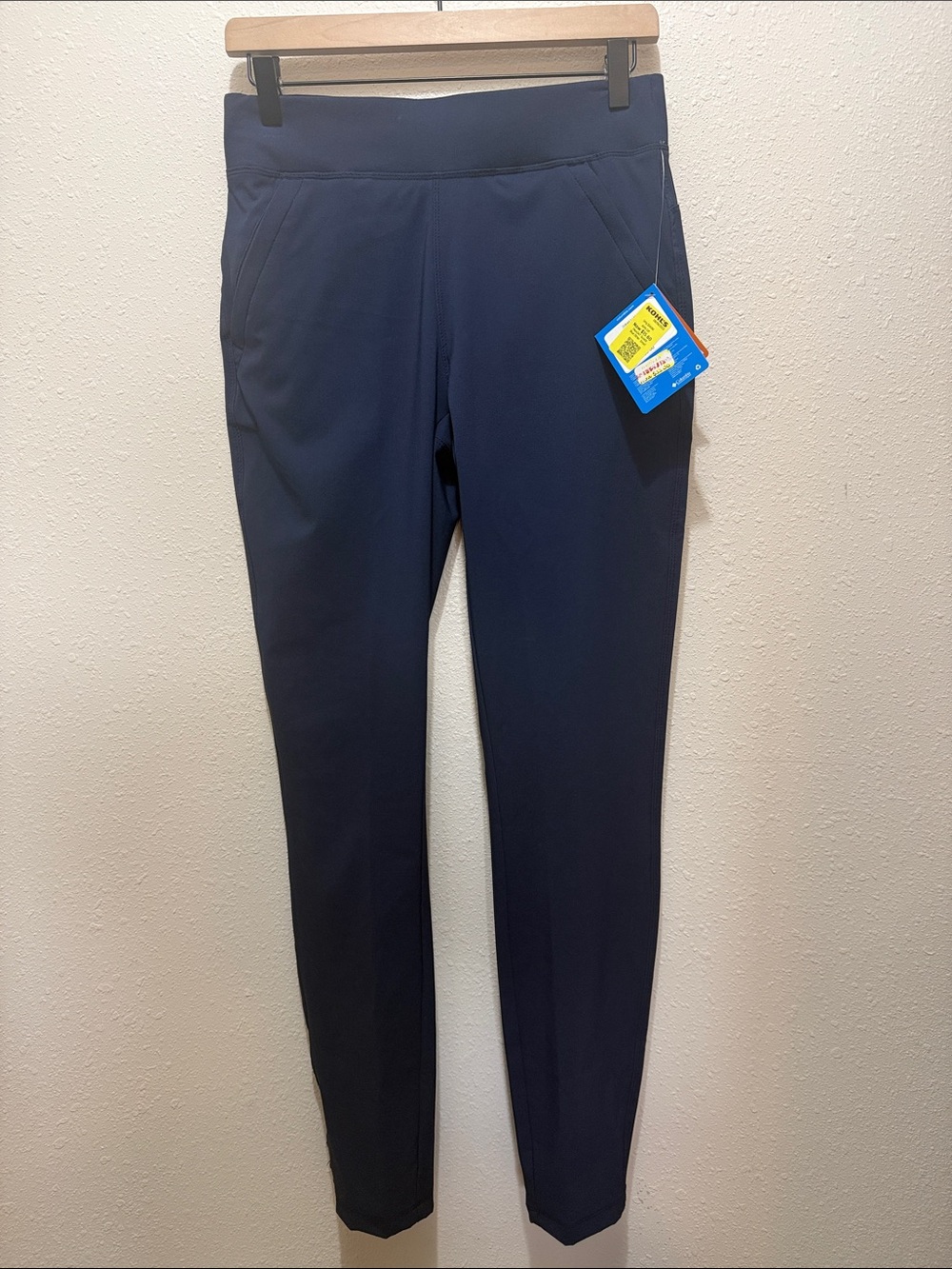 Columbia Navy Activewear Pants with Side Pockets, Size S